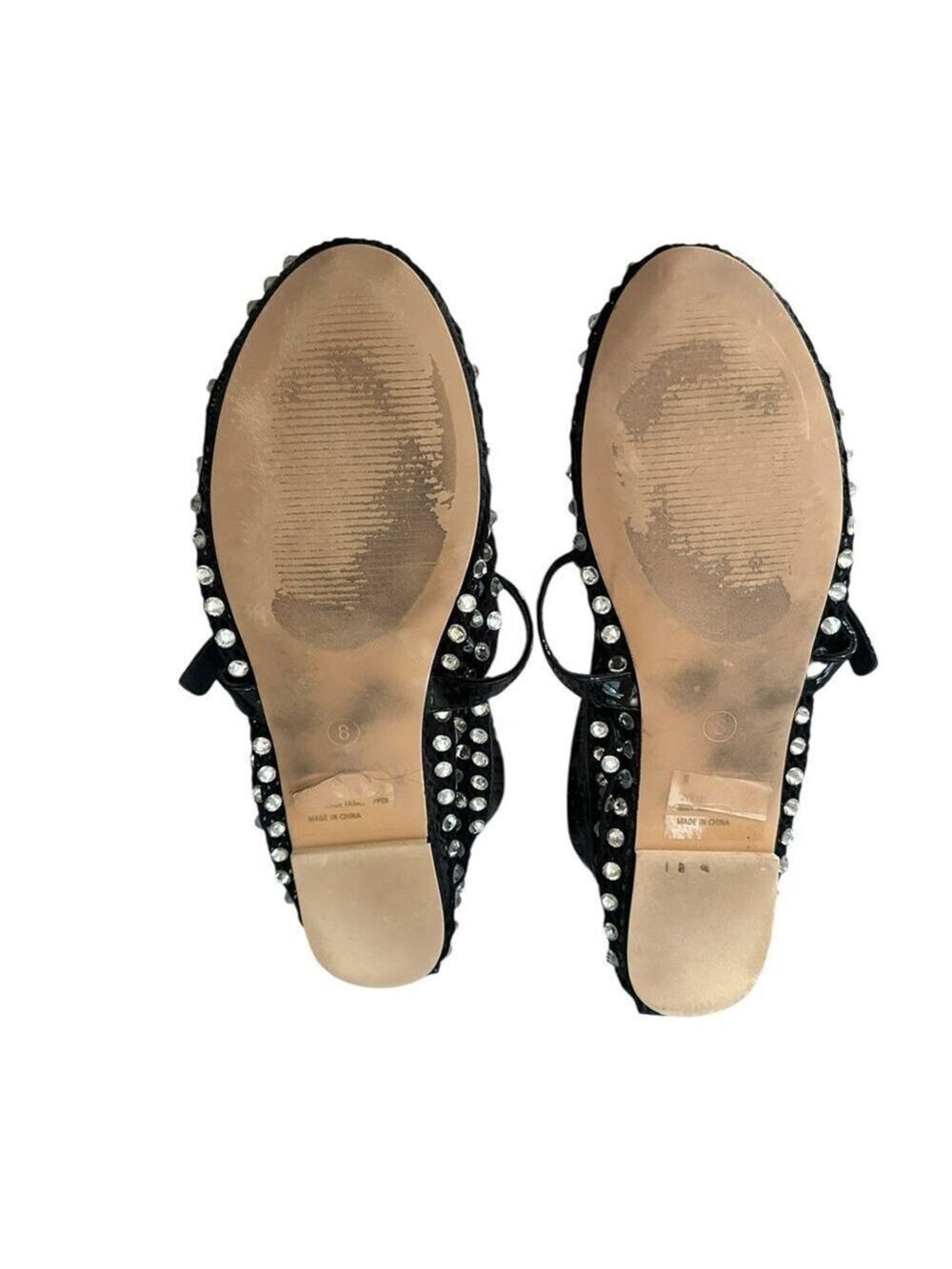 Lemonade Mesh Fabric Studded Mary Jane Flats Size 8 goth whimsigoth festival - Picture 3 of 8
